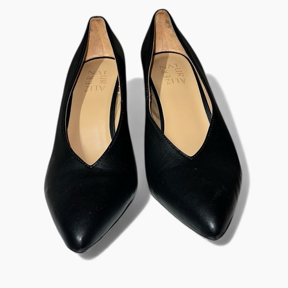 🌻NEW Naturalizer Paden Black Chunky Heel Pointed Toe Pumps Women's Size 8 - Picture 6 of 10